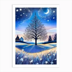 Christmas Shubie Tree Painting (18) Art Print