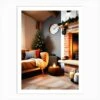 Christmas Living Room With Fireplace Art Print -Xmas Gifts Hub m2Fgen2Fart print std portrait p12F5687dd98 e1a5 442f aeea f32535abb150
