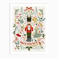 Nutcracker Christmas Art Print