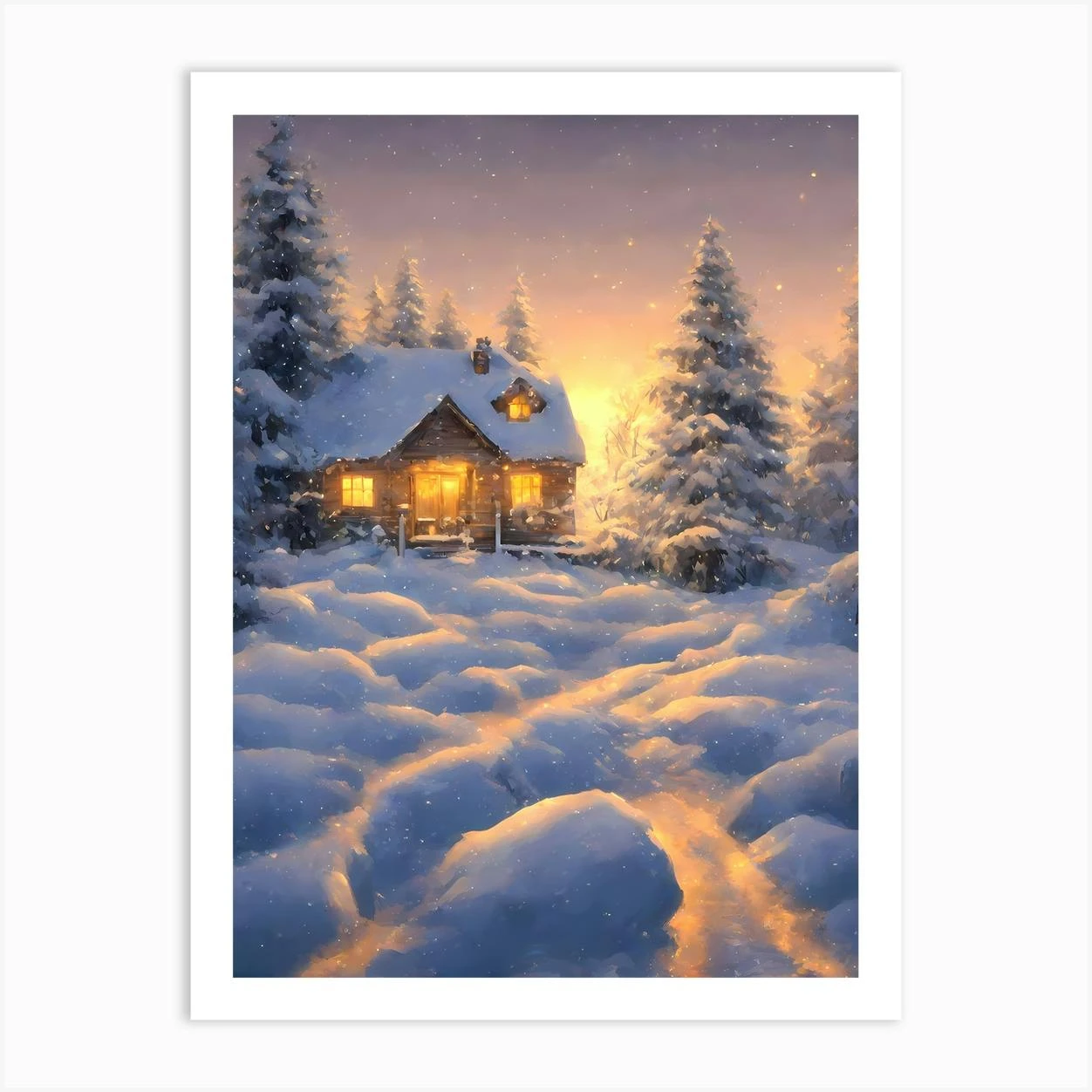 CHRISTMAS Night 4 Vector Art Art Print 3 CHRISTMAS Night 4 Vector Art Art Print