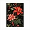 Christmas Cactus 2 William Morris Style Winter Florals Art Print -Xmas Gifts Hub m2Fgen2Fart print std portrait p12F9786cffb 996d 4012 9997 1e96064adc36