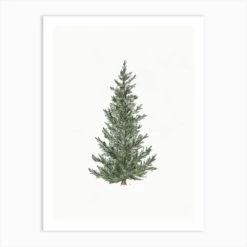 Christmas Tree Watercolor Art Print