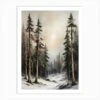 Winter Pine Forest Christmas Painting (13) Art Print -Xmas Gifts Hub m2Fgen2Fart print std portrait p12Fc2589ca8 7eb3 45bd a99f d6d9d04035ff