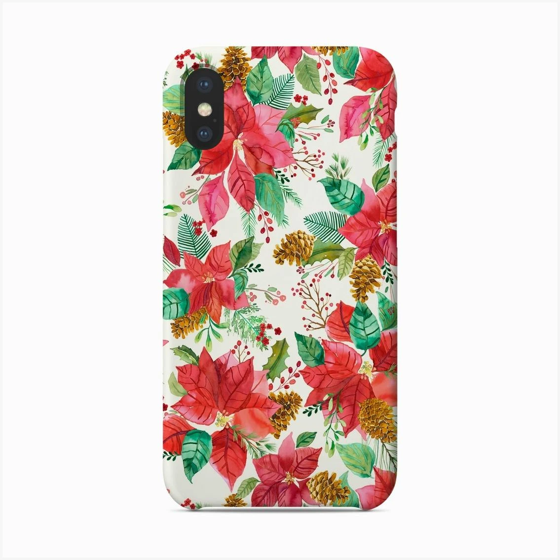 Christmas Poinsettia Bouquet Phone Case 2 Christmas Poinsettia Bouquet Phone Case