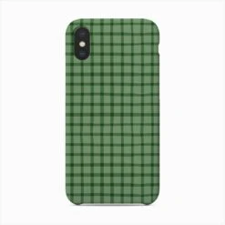 That Christmas Pattern Asymmetric Plaid Green Phone Case